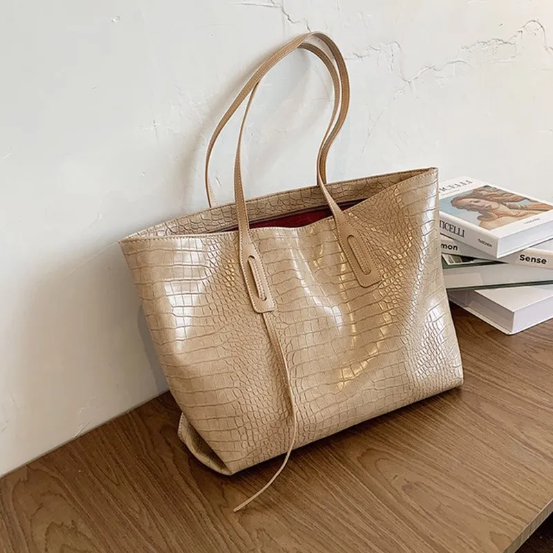 Christmas Gift Stone Pattern Ladies Tote Bags High Capacity PU Leather Shoulder Bags For Women 2020 Fashion Handbags Female Designer Handle Bag